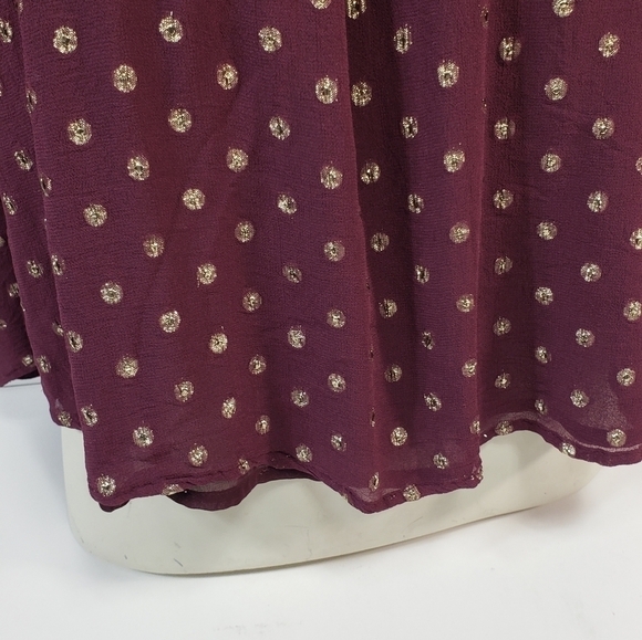 Abercrombie & Fitch Red/Gold Blouse - Picture 4 of 5